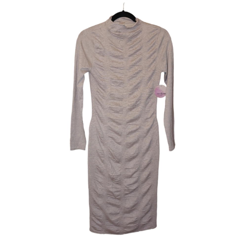 Love Always Beige Longsleeves Sweater Dress